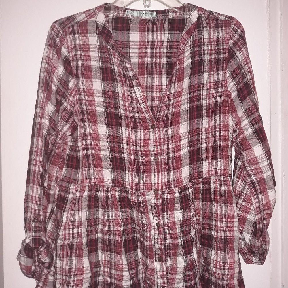 Button peplum top